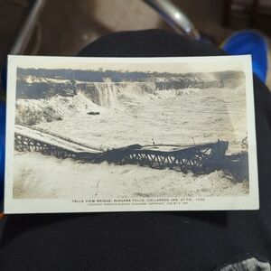 1938 Niagara falls Bridge Collapse Postcard